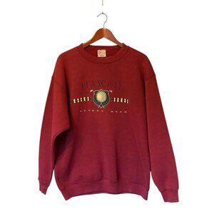 Vintage Hawaii Resort Wear Maroon Sweatshirt Men's XL Made In USA Oneita 80s 90s